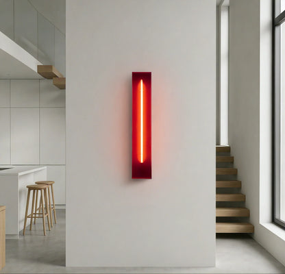 Redwood Radiance Lamp | Tall LED Strip Wooden Lamp