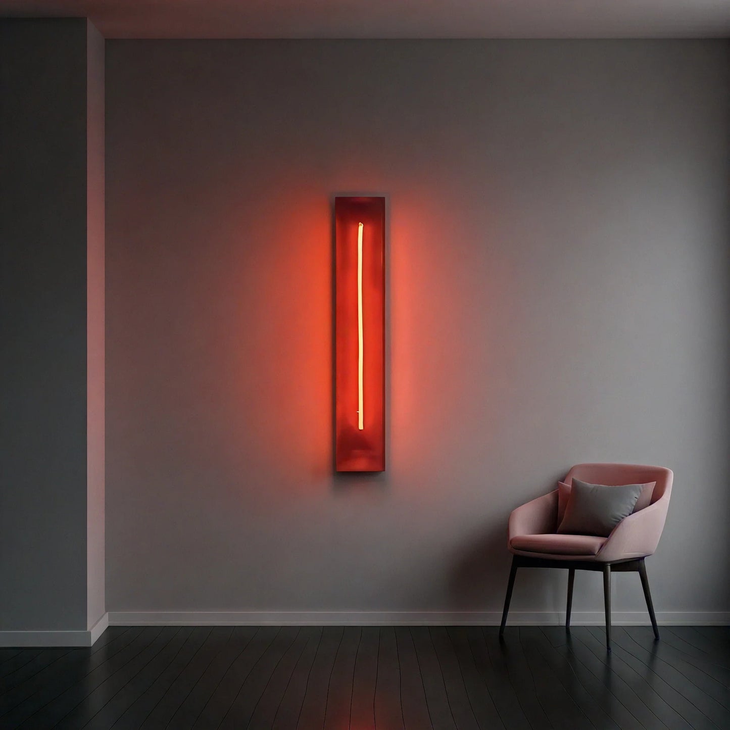 Redwood Radiance Lamp | Tall LED Strip Wooden Lamp