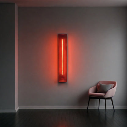 Redwood Radiance Lamp | Tall LED Strip Wooden Lamp