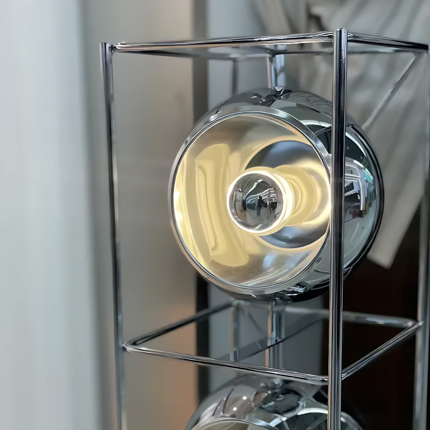 Chrome Spheres Table Lamp