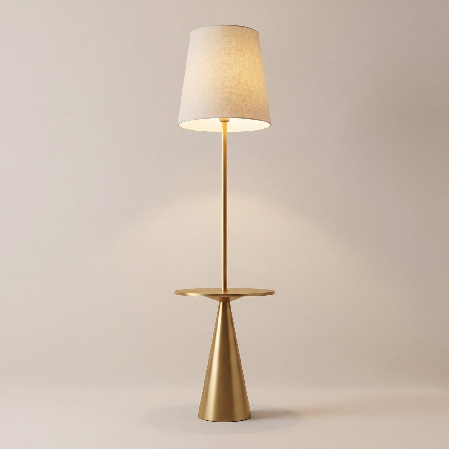 Silhouette Brass Table Floor Lamp