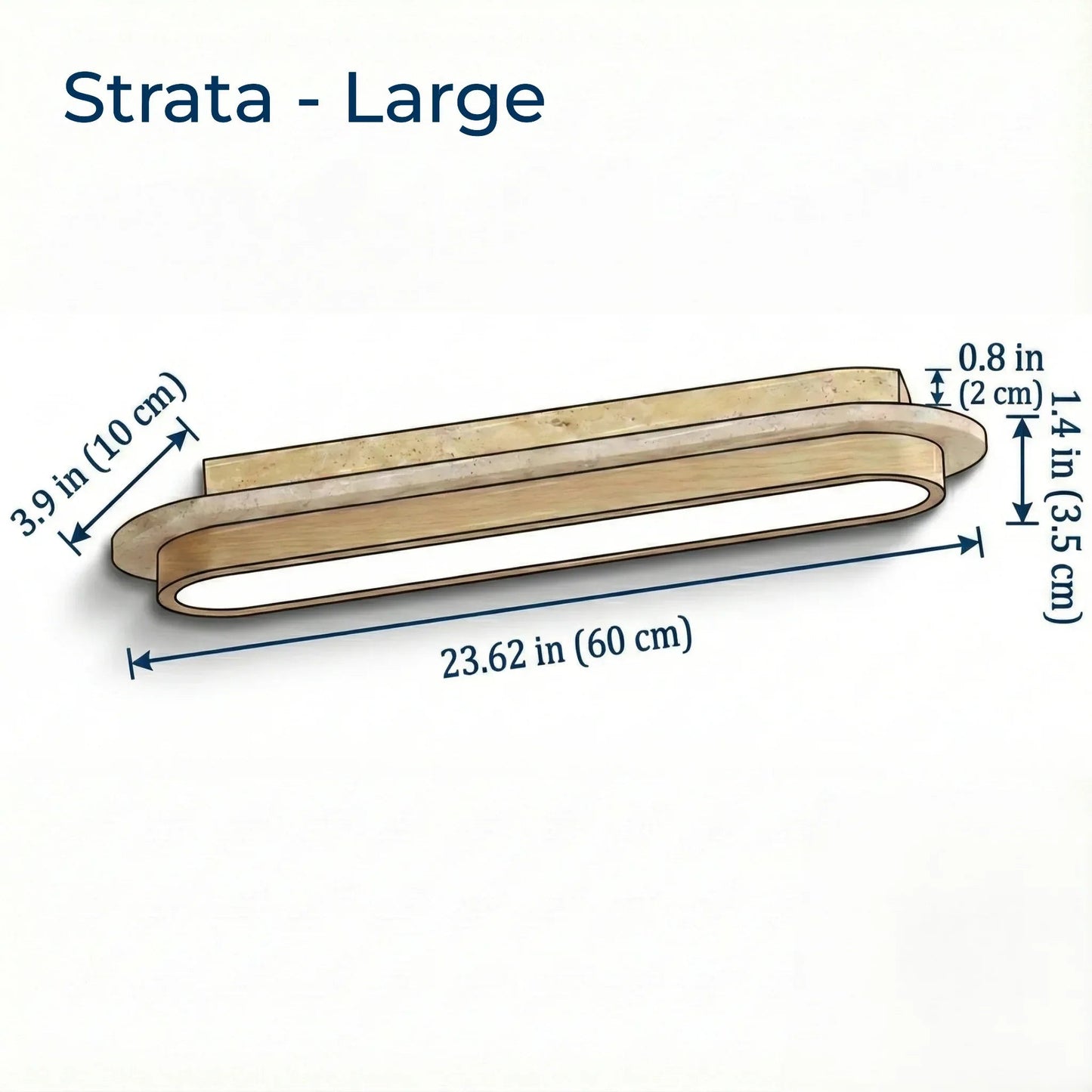 Strata Travertine Capsule Ceiling Light