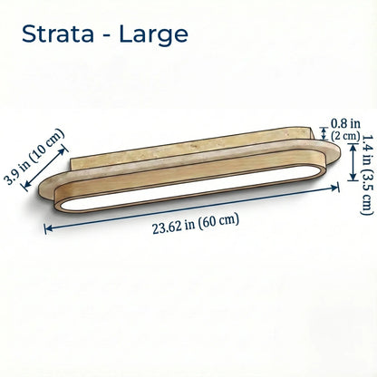 Strata Travertine Capsule Ceiling Light