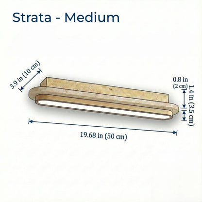 Strata Travertine Capsule Ceiling Light