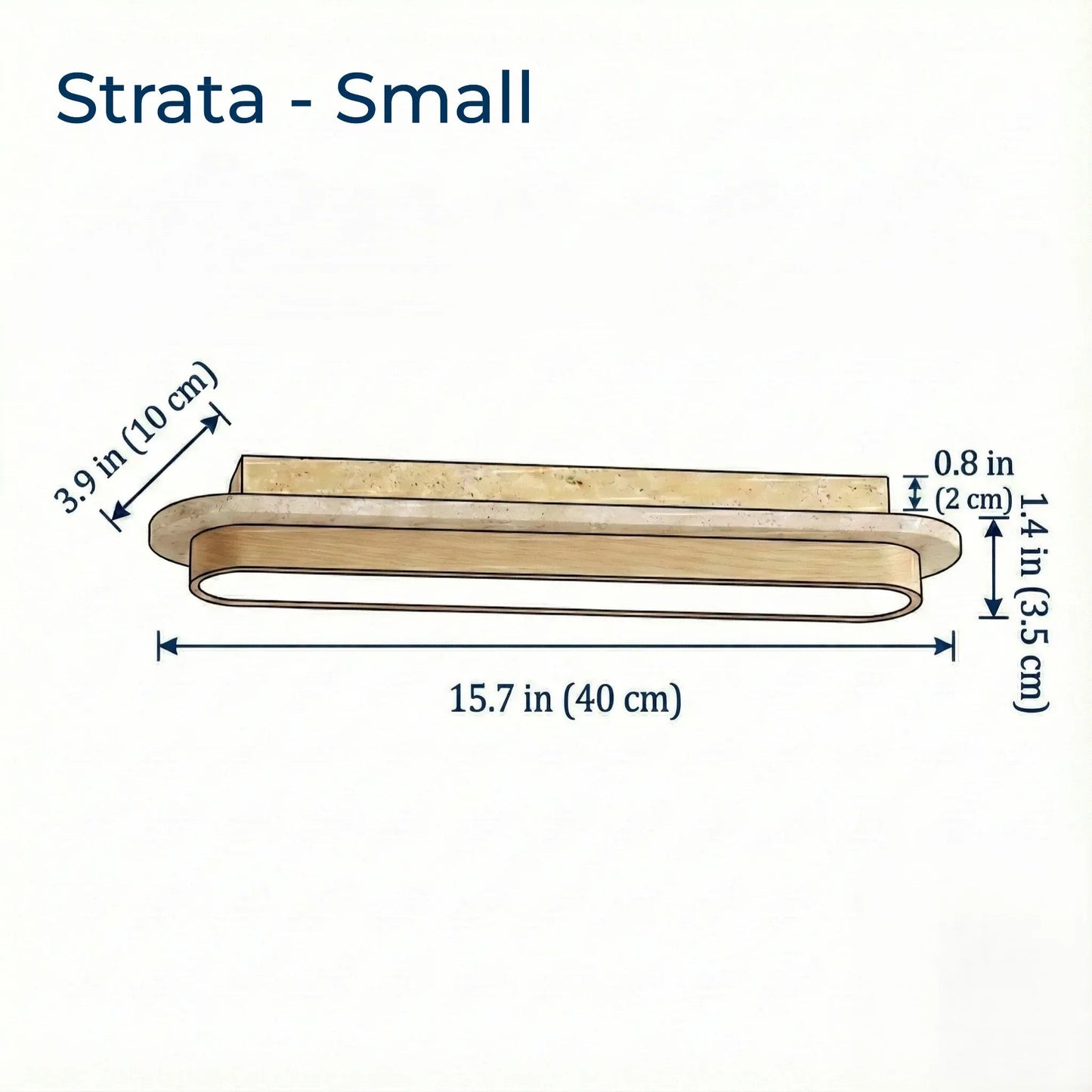 Strata Travertine Capsule Ceiling Light