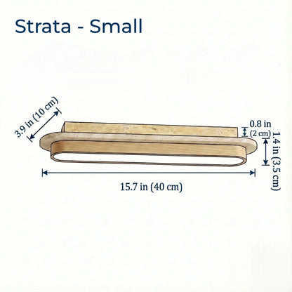 Strata Travertine Capsule Ceiling Light