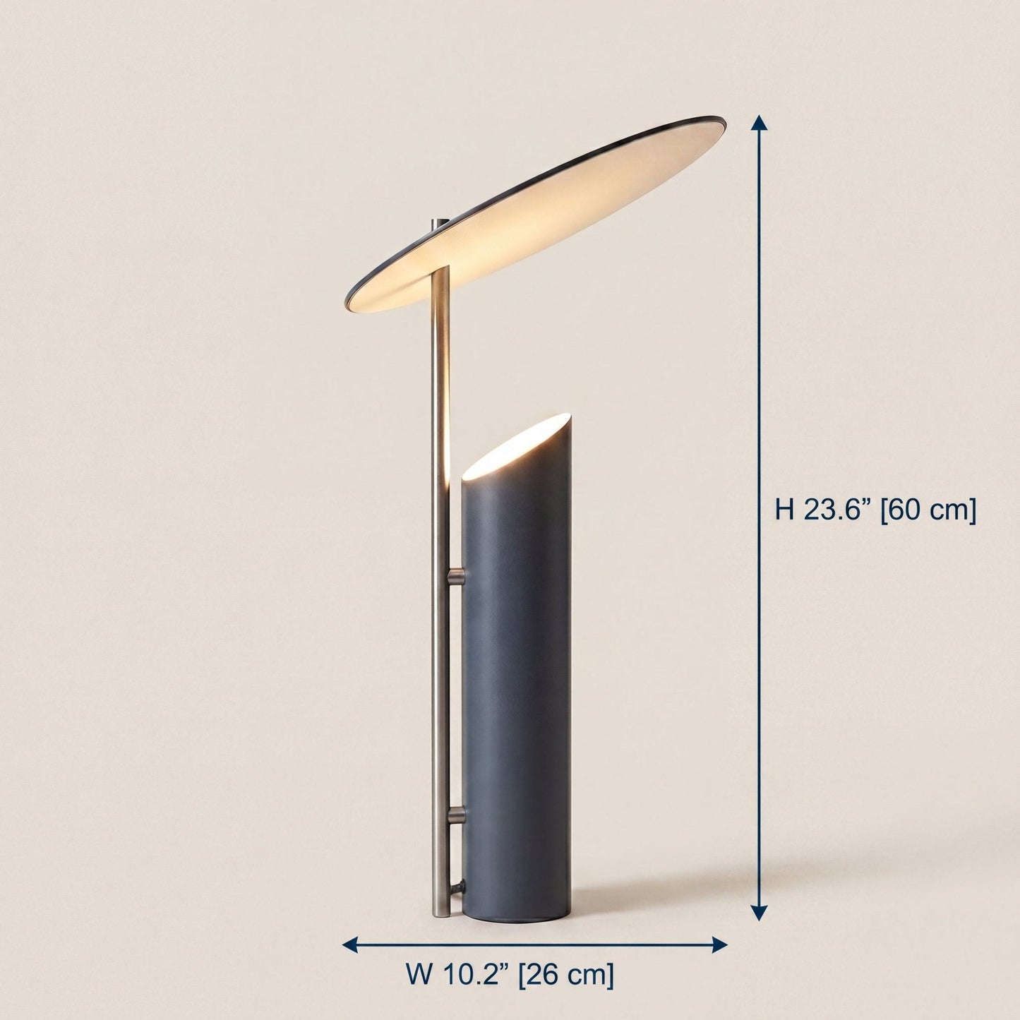Velum Steel Cylinder Accent Lamp