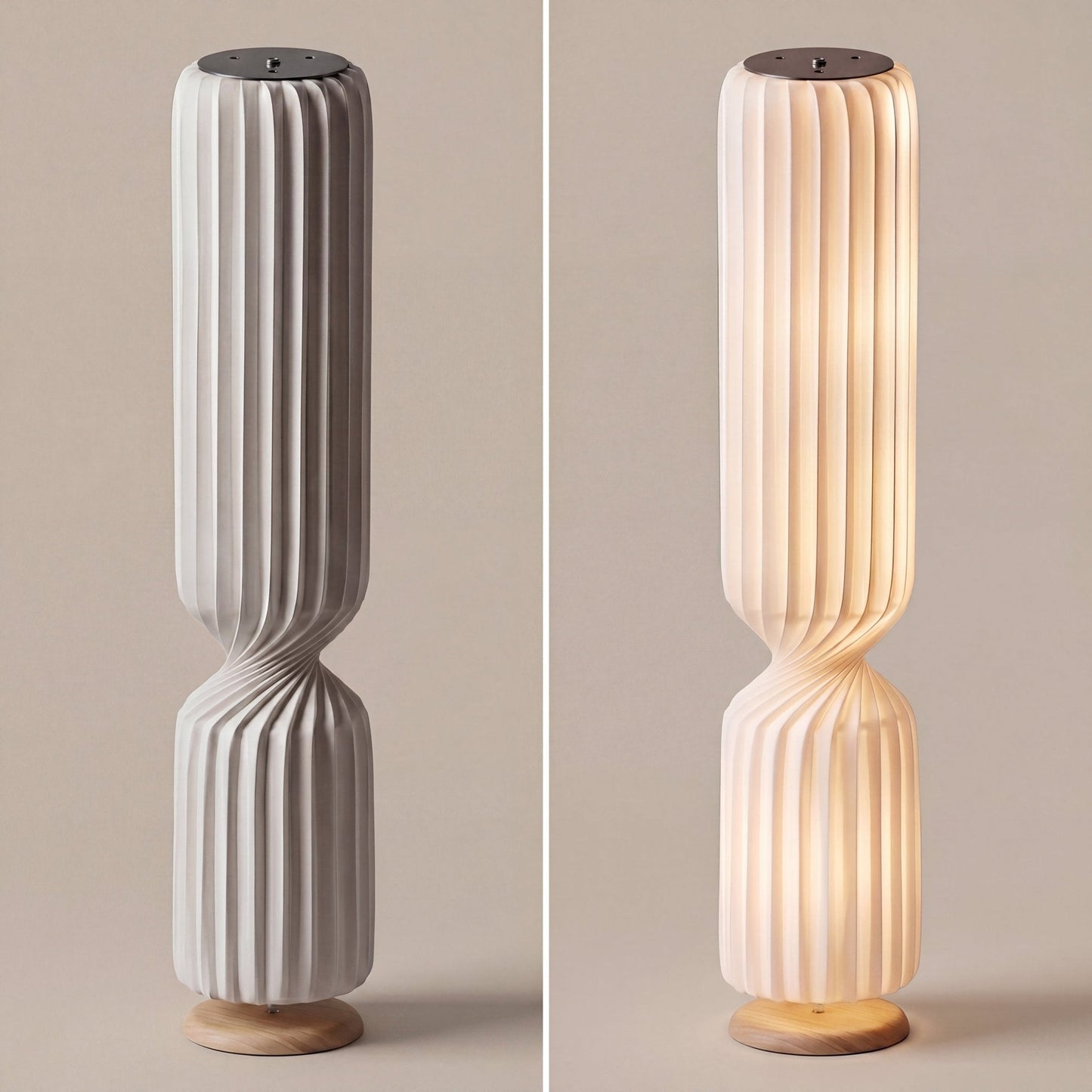 Vespera Pleated Column Floor Lamp