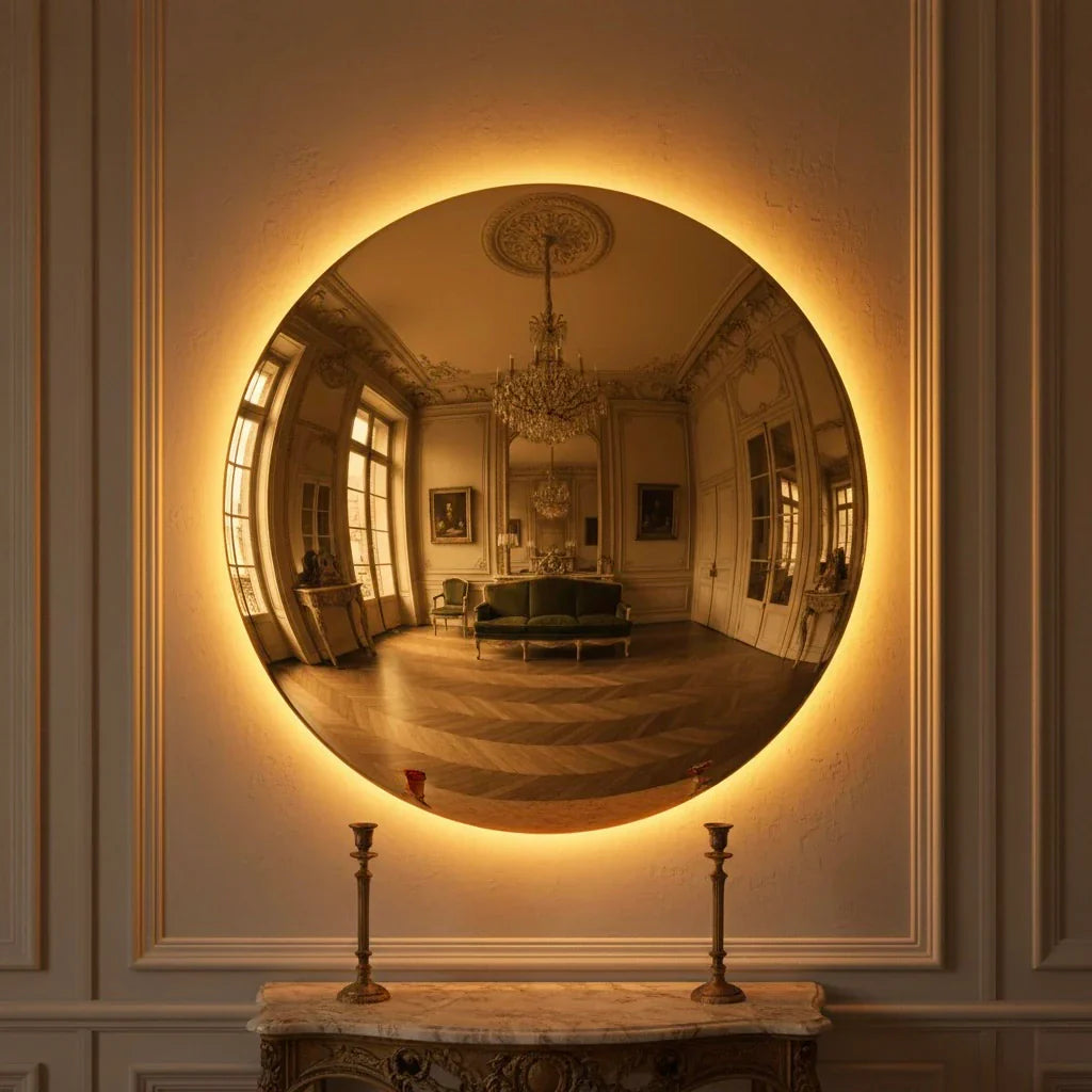 Convex Glow Mirror | Bronze Halo