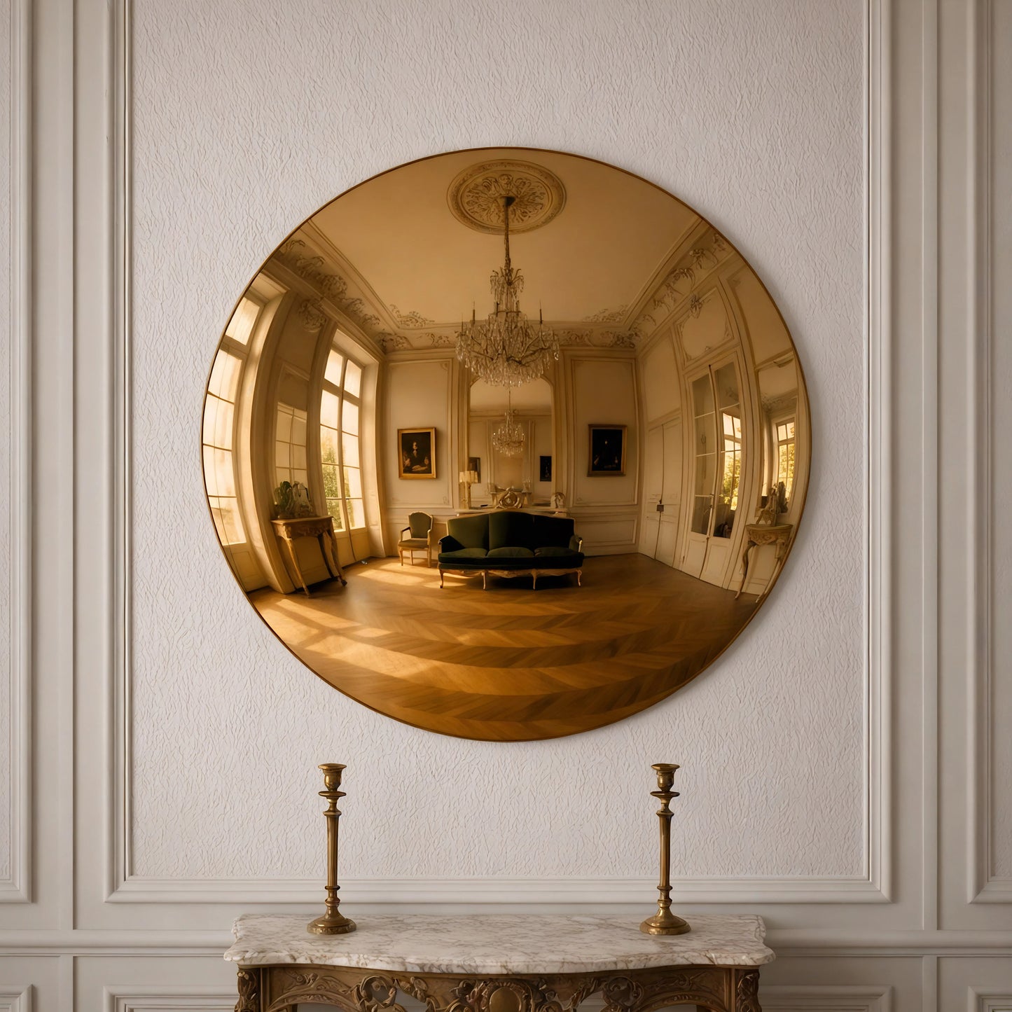 Convex Glow Mirror | Bronze Halo