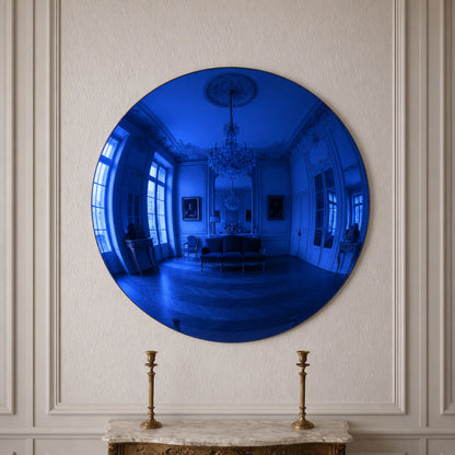 Convex Glow Mirror | Deep Blue Halo
