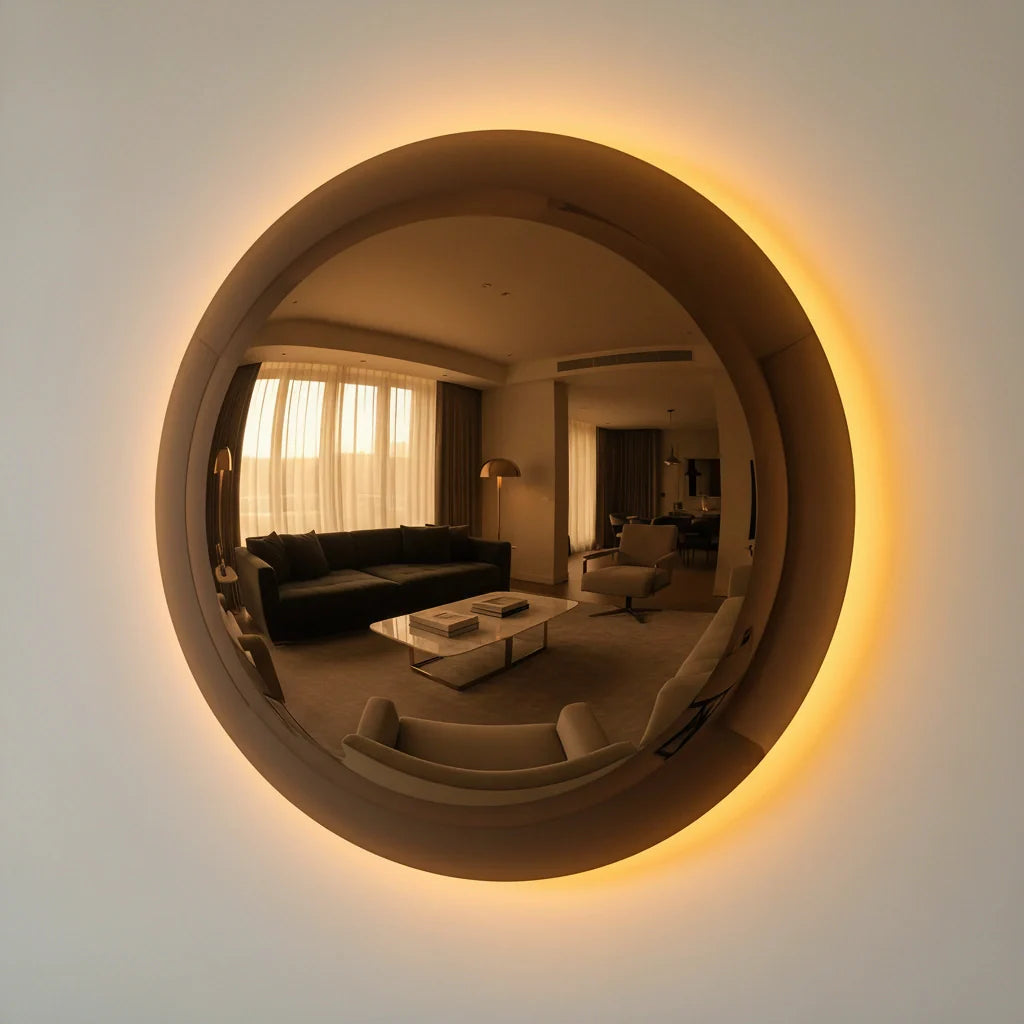 Convex Glow Mirror | Bronze Halo