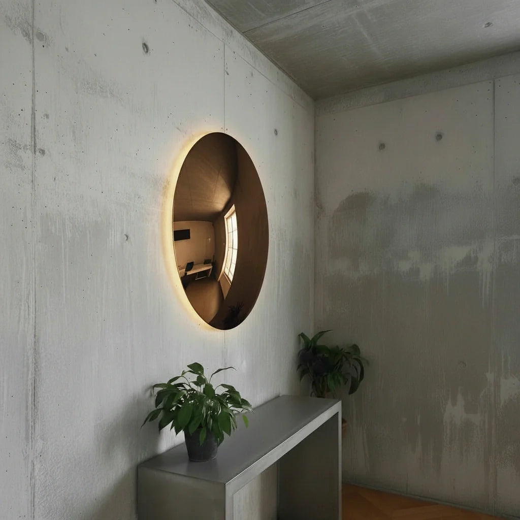 Convex Glow Mirror | Bronze Halo