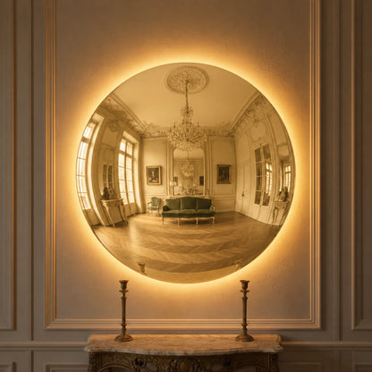 Convex Glow Mirror | Golden Halo