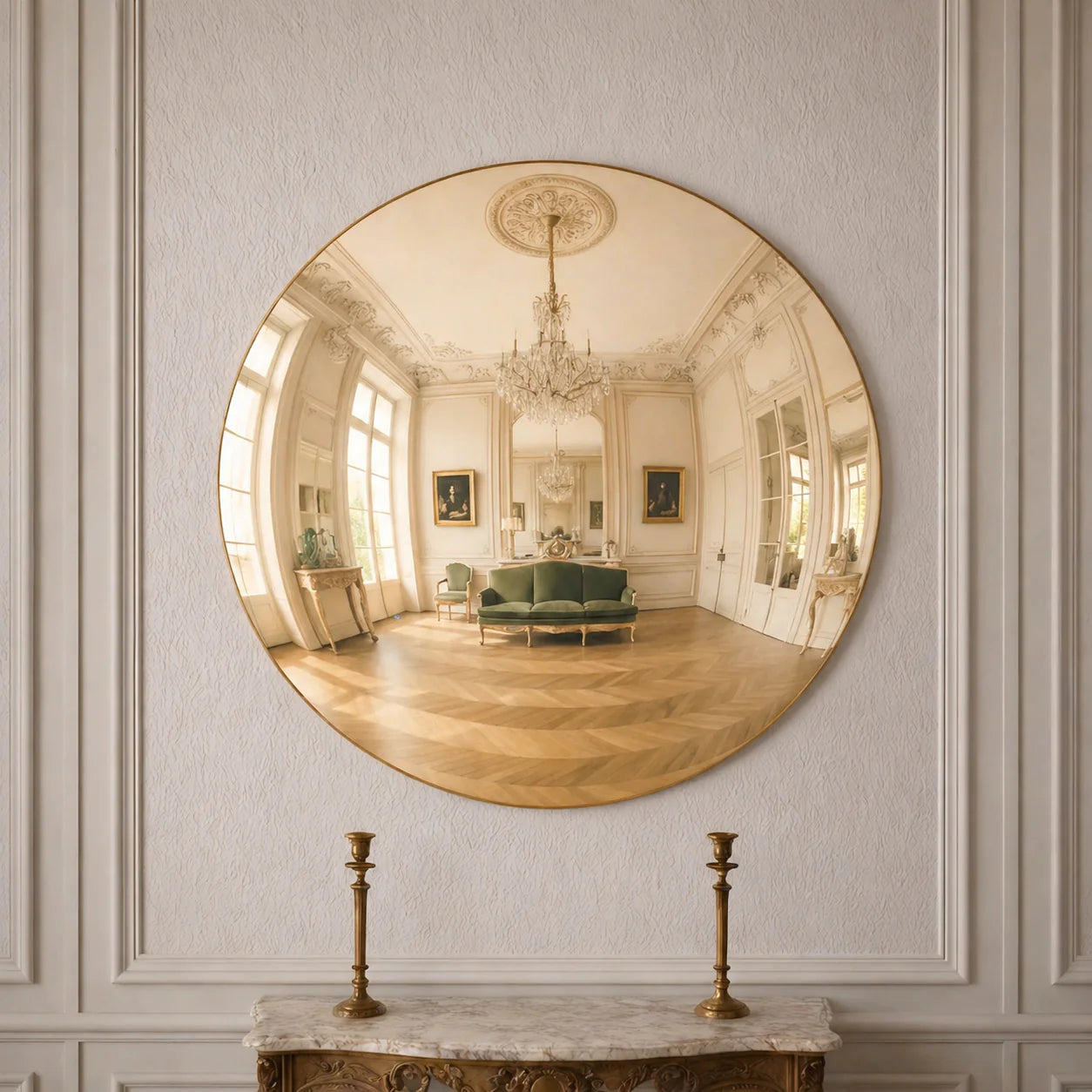 Convex Glow Mirror | Golden Halo