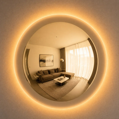 Convex Glow Mirror | Golden Halo