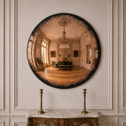 Convex Glow Mirror | Antiqued Cognac Halo