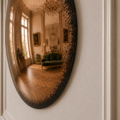 Convex Glow Mirror | Antiqued Cognac Halo