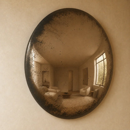 Convex Glow Mirror | Antiqued Cognac Halo