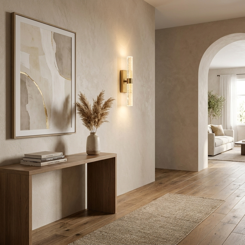 Galeria Wall Light mounted in a modern hallway lifestyle setting