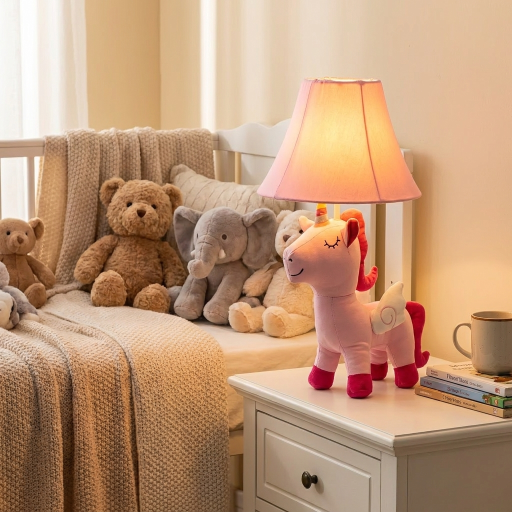 SnuggleBuddies Animal Lamp in nursery lifestyle setting