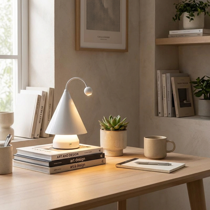 GlowCap Lamp on desk in home office lifestyle setting