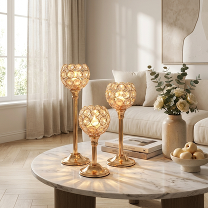 CrystalGlow Candle Holder on windowsill lifestyle setting