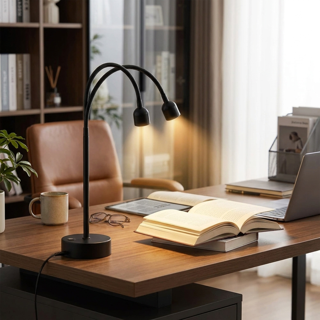 FlexSpot Table Lamp on desk in modern study lifestyle setting