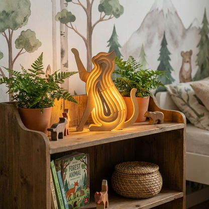 WildCraft Wooden Animal Light in children's nature-themed bedroom lifestyle setting