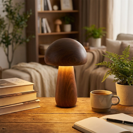 Lumishroom™ Wooden Table Lamp lifestyle image