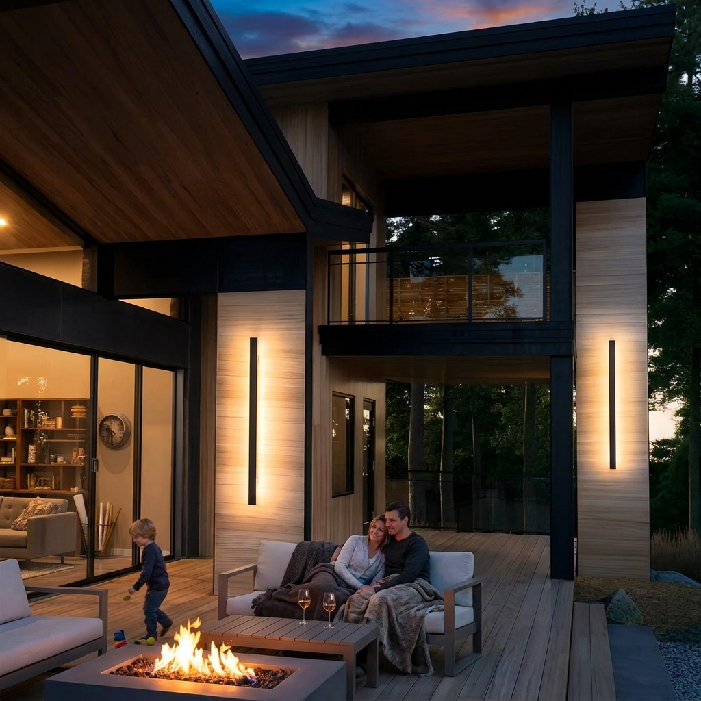 Linear Luxe™ Outdoor Sconce lifestyle