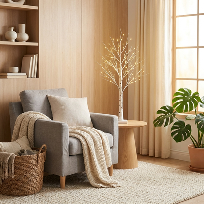 Nordic Birch Tree Light lifestyle
