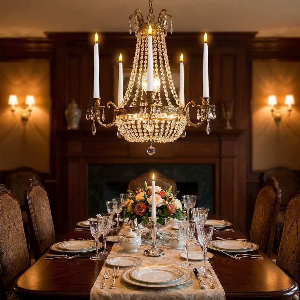 Flameless Chandelier Candles lifestyle