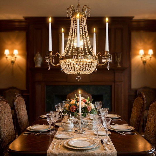 Flameless Chandelier Candles lifestyle