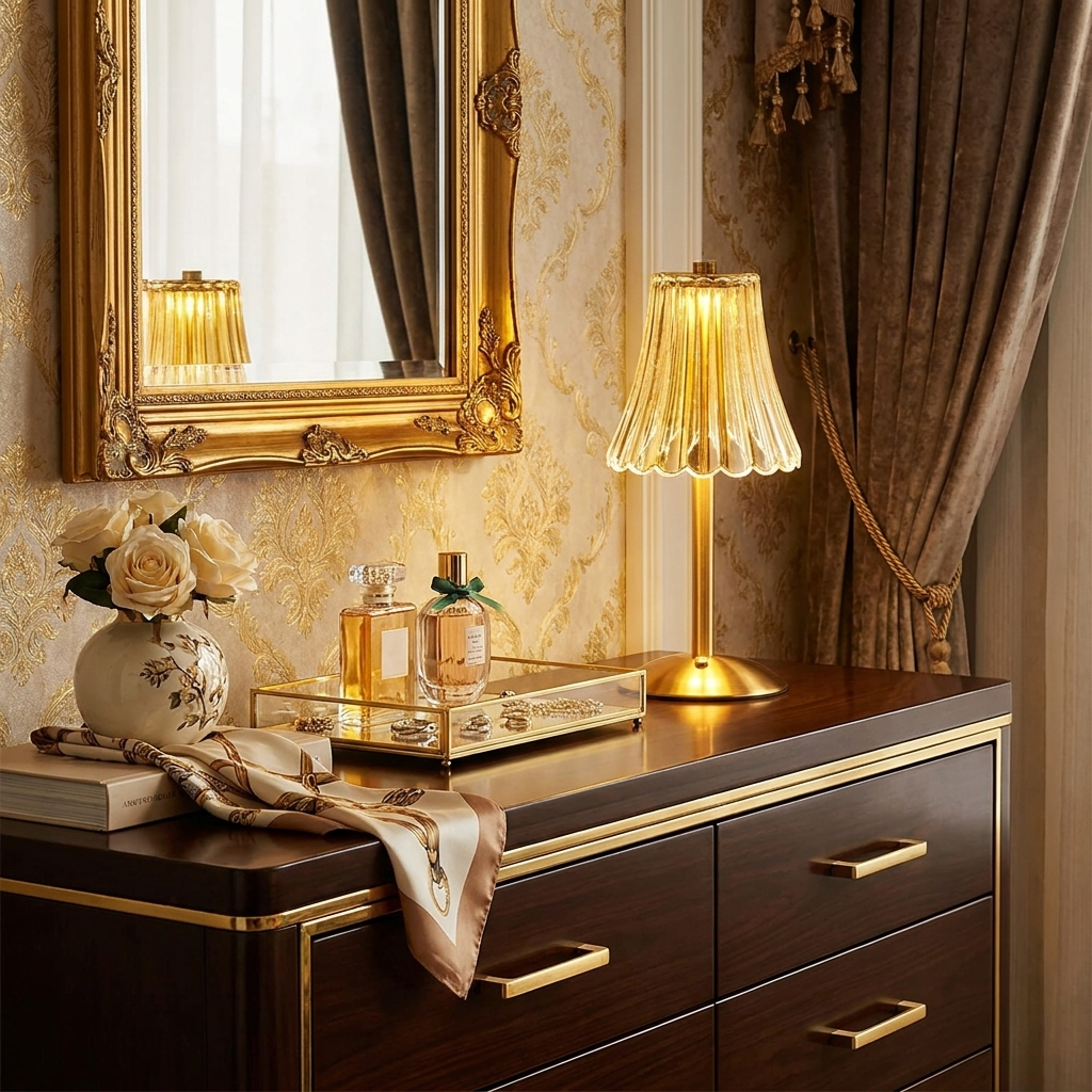 Golden Crystal Table Lamp lifestyle