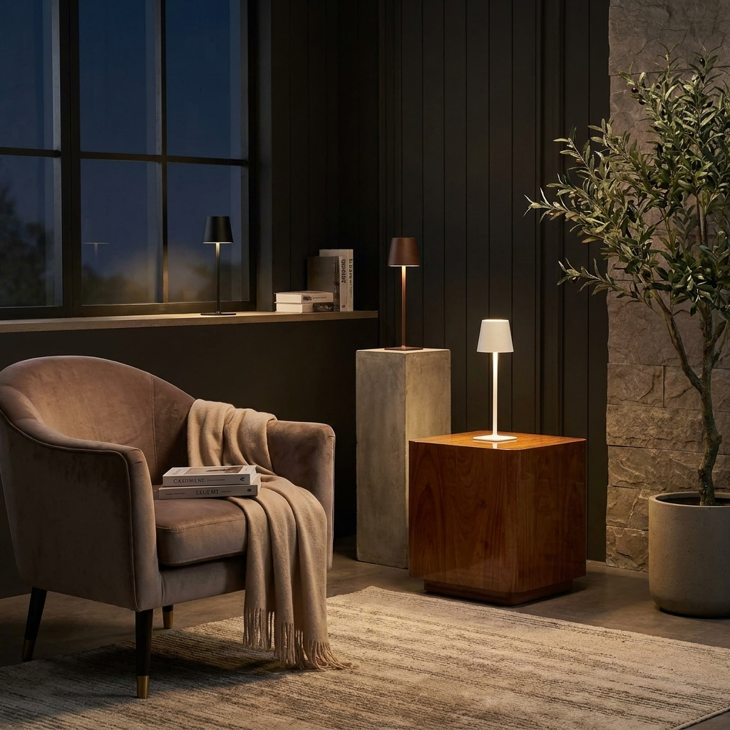 Dimmable Tall Table Lamp lifestyle