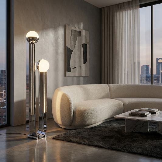 Chrome Orbit Lamp lifestyle