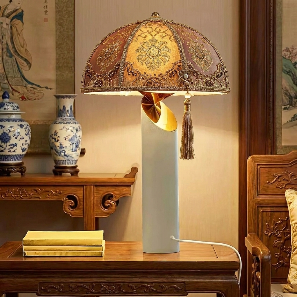Oriental Top Hat Table Lamp lifestyle