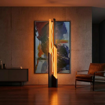 Split Signal lamp glowing in a lifestyle scene