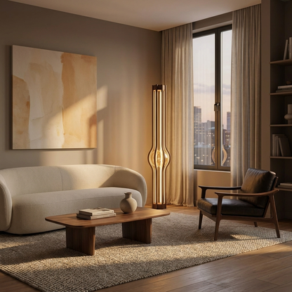 Auralis Floor Lamp glowing in a lifestyle scene
