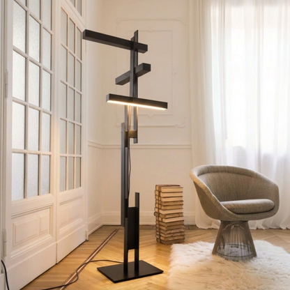 Axis Floor Lamp glowing in a lifestyle scene