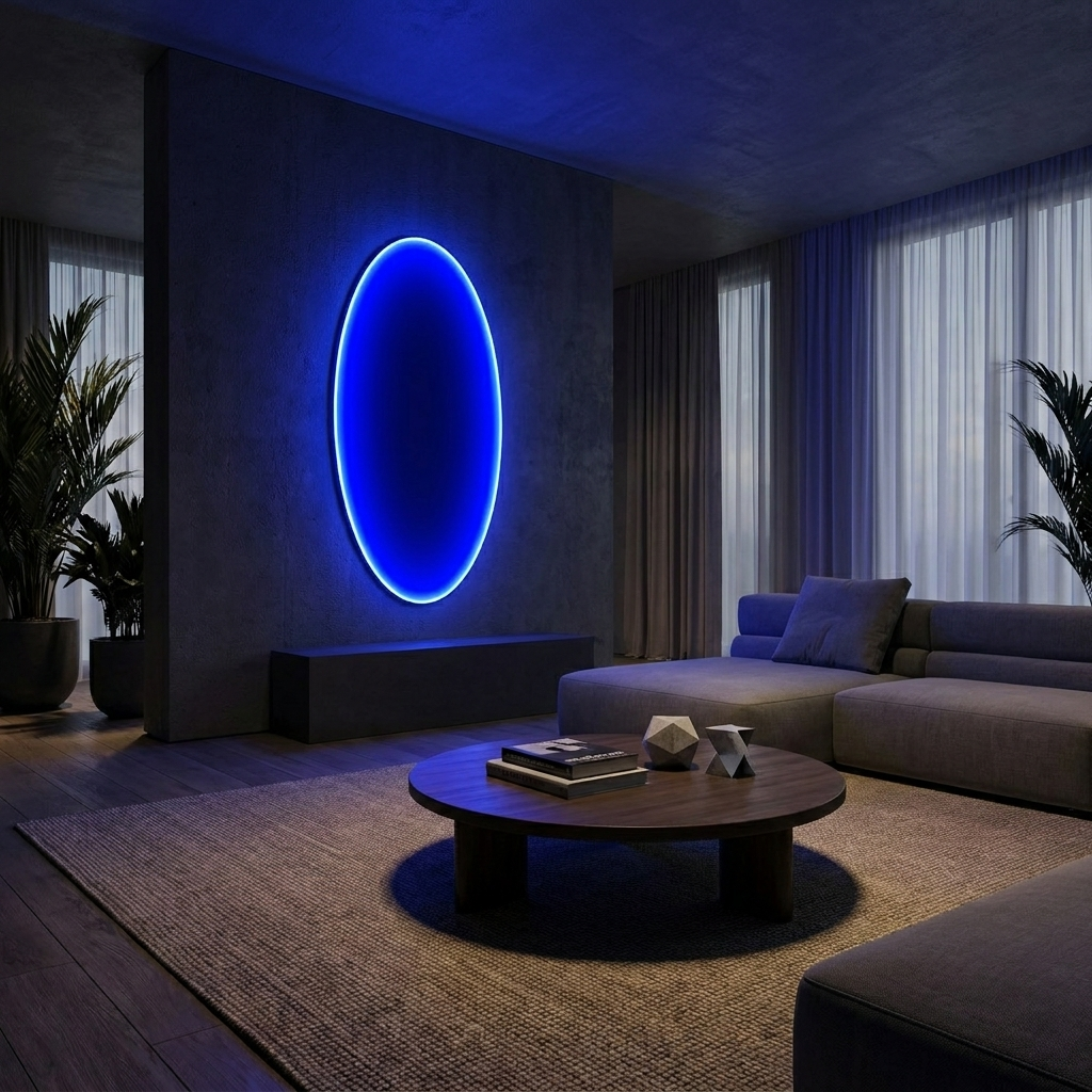 Threshold of Maybe Cobalt Void glowing in a lifestyle scene