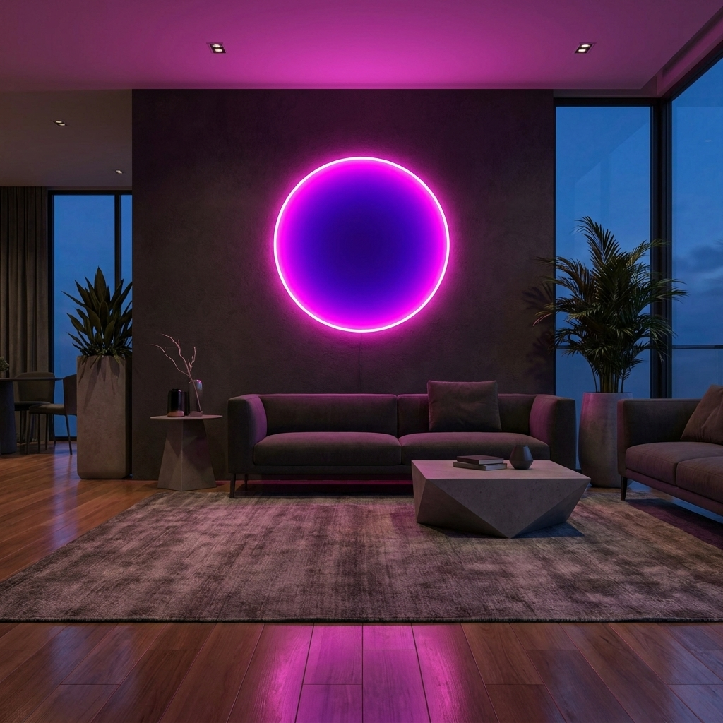 Silent Burn Dusk Magenta glowing in a lifestyle scene