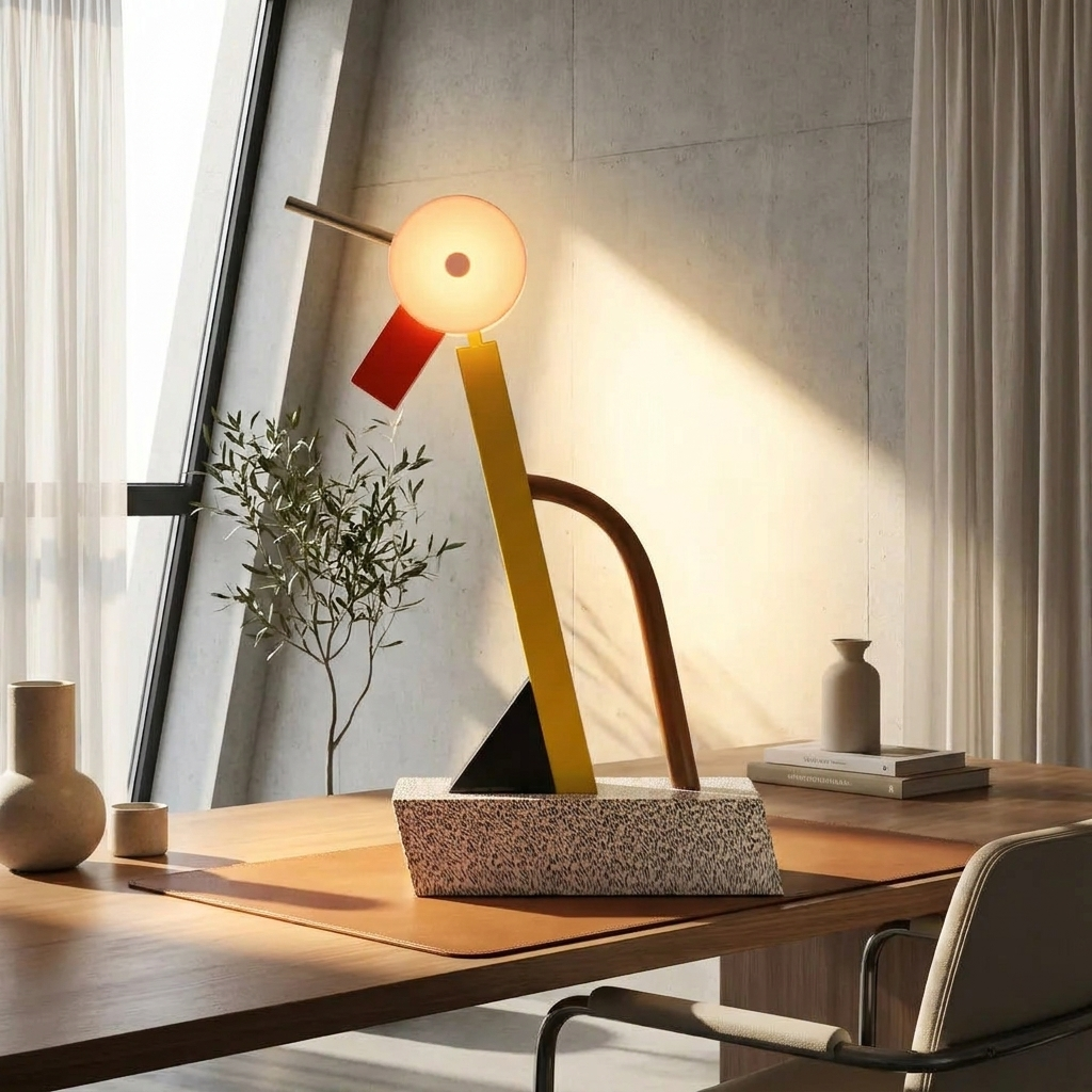 Stilt Table Lamp glowing in a lifestyle scene