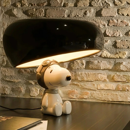 Snoopy Lamp glowing in a lifestyle scene