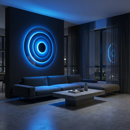 Triple Eclipse Radiance Azure Halo glowing in a lifestyle scene