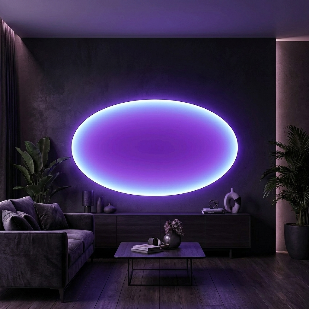 Threshold of Maybe Violet Myst glowing in a lifestyle scene