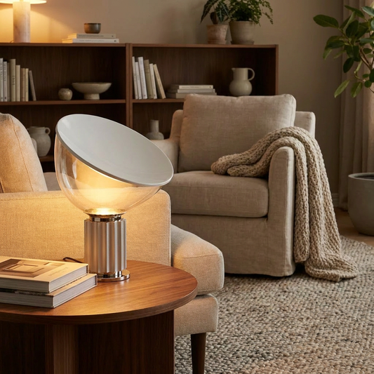Orison Table Lamp glowing in a lifestyle scene
