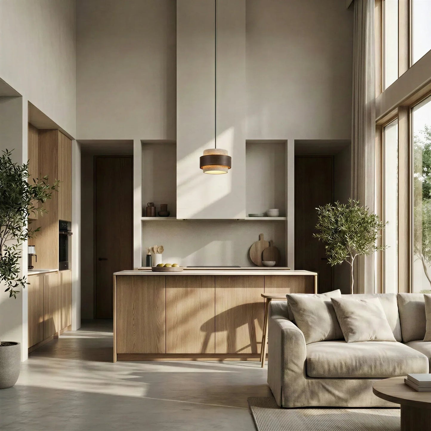Lithos Stone Pendant Light