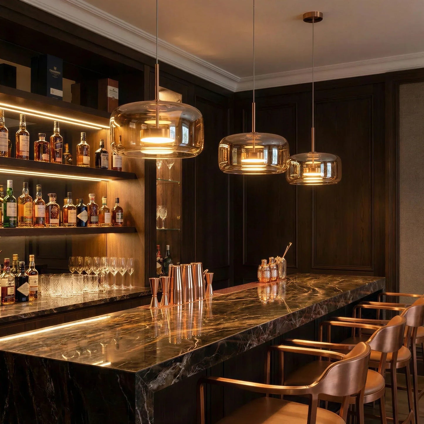 Vela Floating Glass Pendant Light